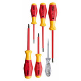 Felo 91396198 VDE Insulated No. 9 Slotted/Phillips Screwdriver Set, 6 Pieces