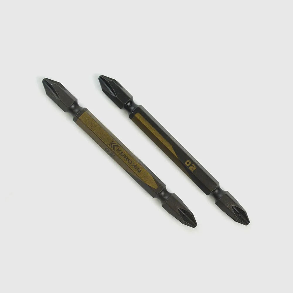 Fujiya Kurokin 5202-82-BG Double-ended bit, 2-piece set, +2 x 82mm
