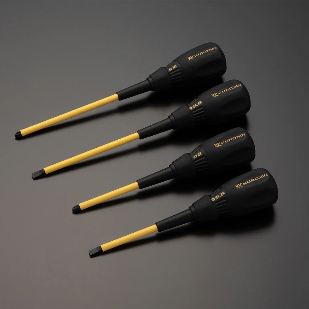 Fujiya Kurokin 524D-BG #2 Phillips Electrician's Screwdriver 100mm