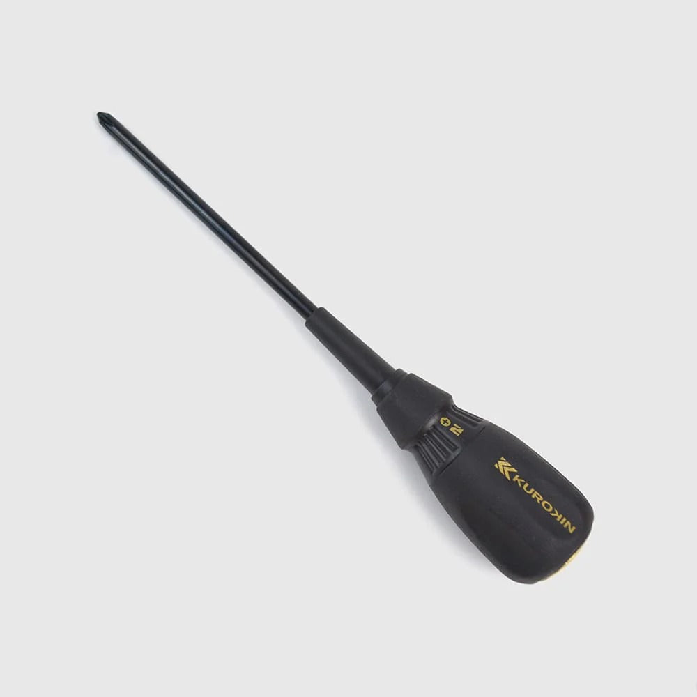 Fujiya Kurokin 526K-BG #2 Phillips Screwdriver, 150mm Shaft 236mm OAL