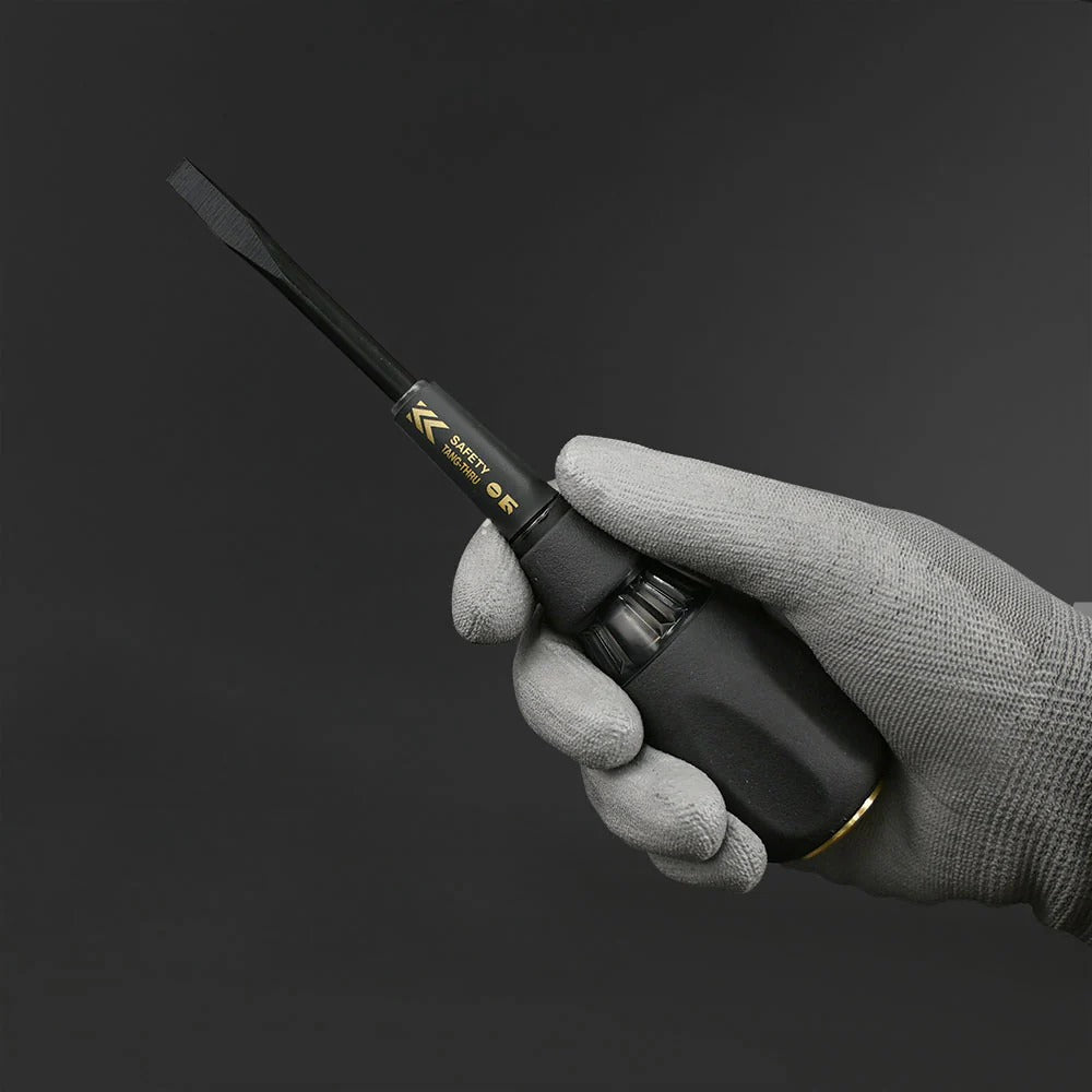 Fujiya Kurokin 564SK-BG Slotted Screwdriver, 6mm Tip x 100mm Shaft 186mm OAL