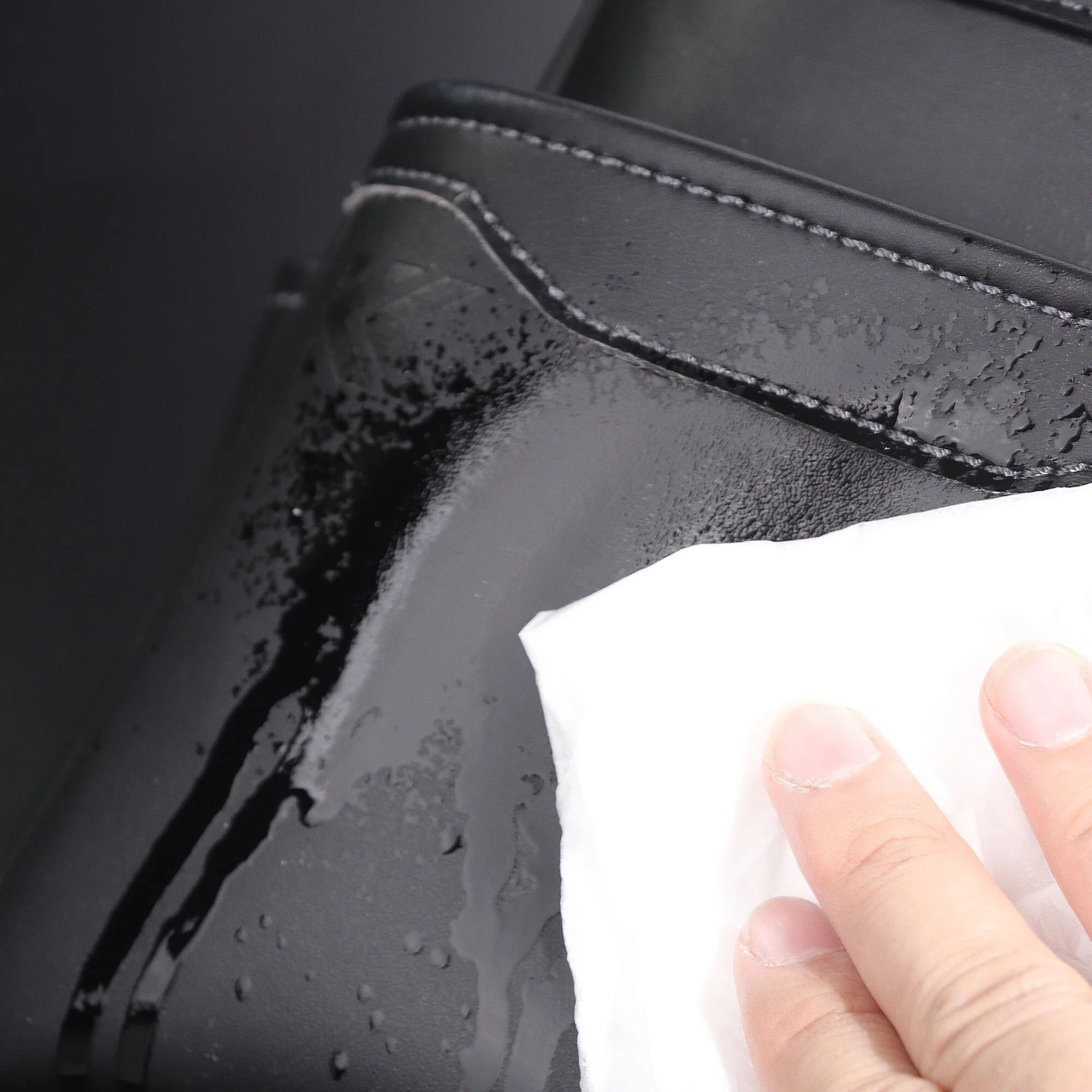 Fujiya Kurokin Architectural Thin Light PU Leather Tool Pouch