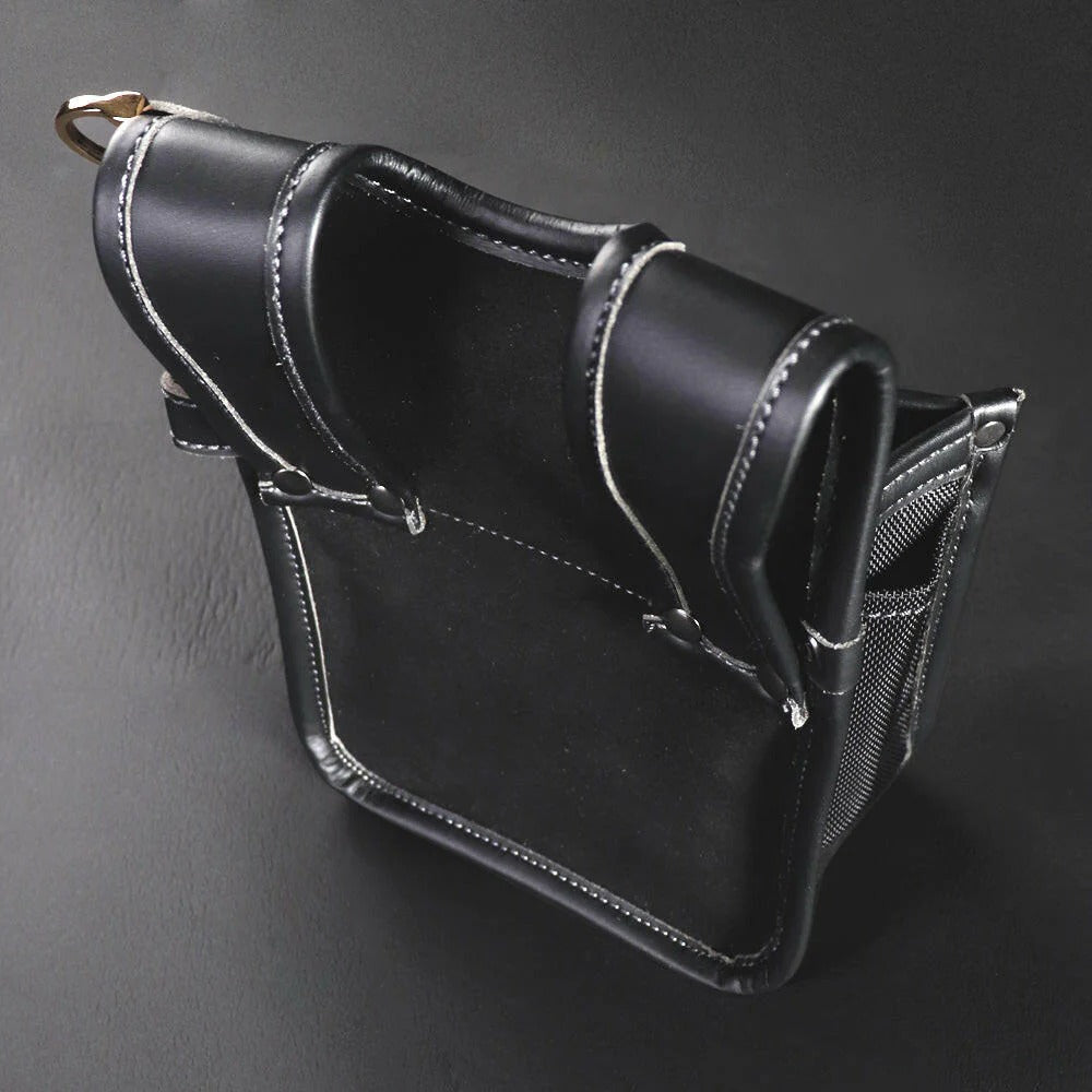Fujiya Kurokin Architectural Thin Light PU Leather Tool Pouch