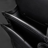 Fujiya Kurokin Architectural Thin Light PU Leather Tool Pouch