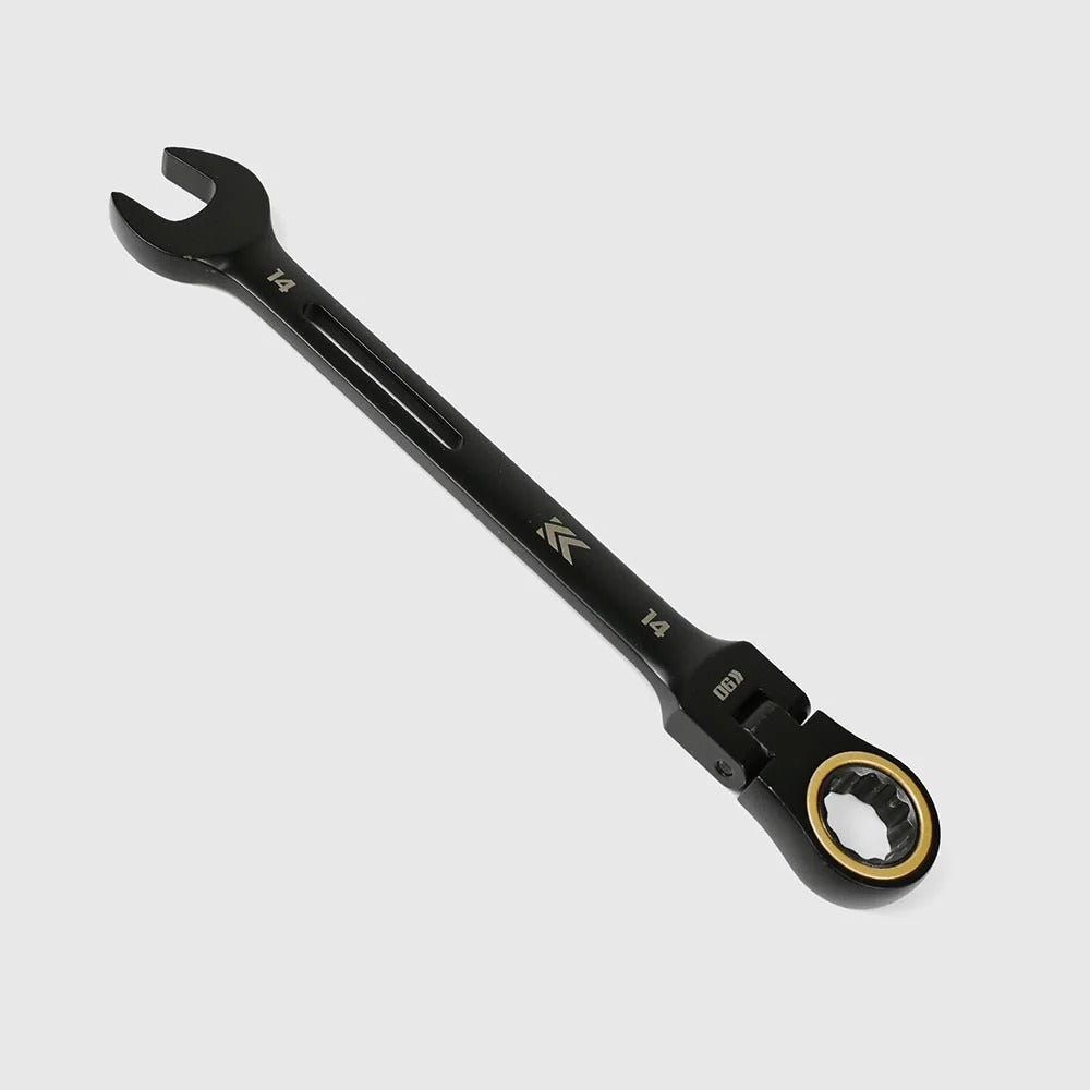 Fujiya Kurokin CWL-14-BG Swivel Ratcheting Combination Wrench – 14 mm