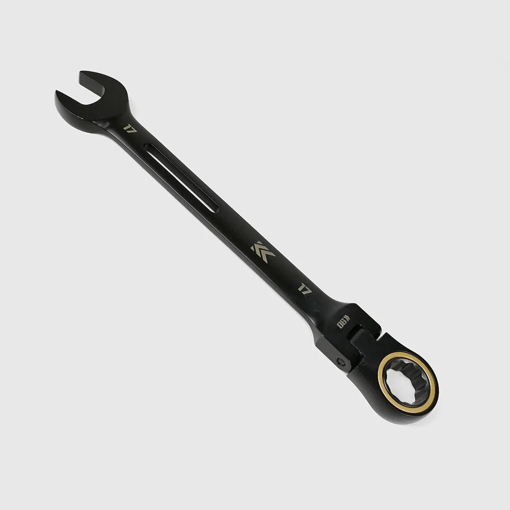 Fujiya Kurokin CWL-17-BG 17 mm Swivel Ratcheting Combination Wrench