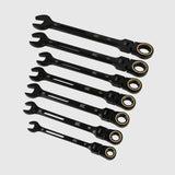 Fujiya Kurokin CWL-7S-BG 7-Piece Swivel Ratchet Combination Wrench Set 8-19mm