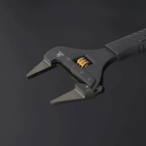 Fujiya Kurokin FLT-34-BG Slim Jaw Adjustable Wrench with Grip Handle