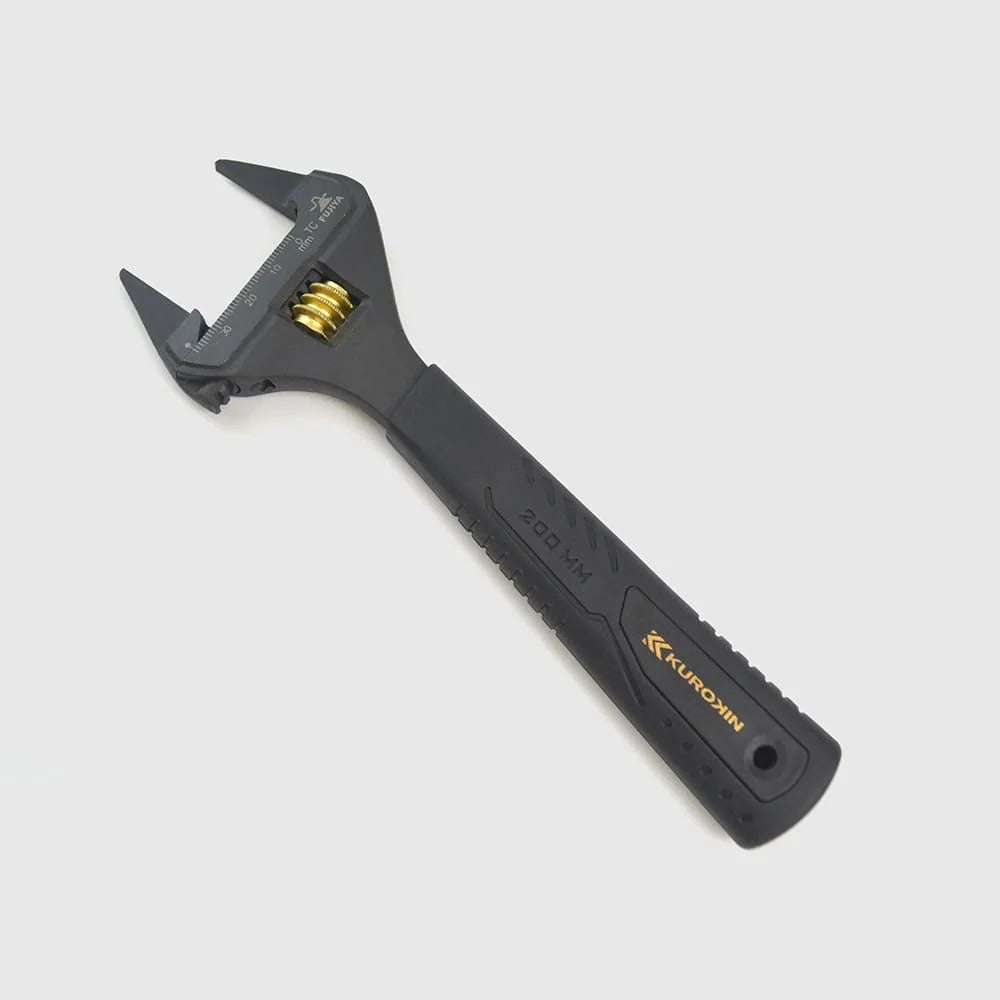 Fujiya Kurokin FLT-38-BG Slim Jaw Adjustable Wrench with Grip Handle