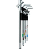Fujiya Wise SBL-1000 Metric Long Ballpoint Hex Key Set 9 pc. with Extension Handle