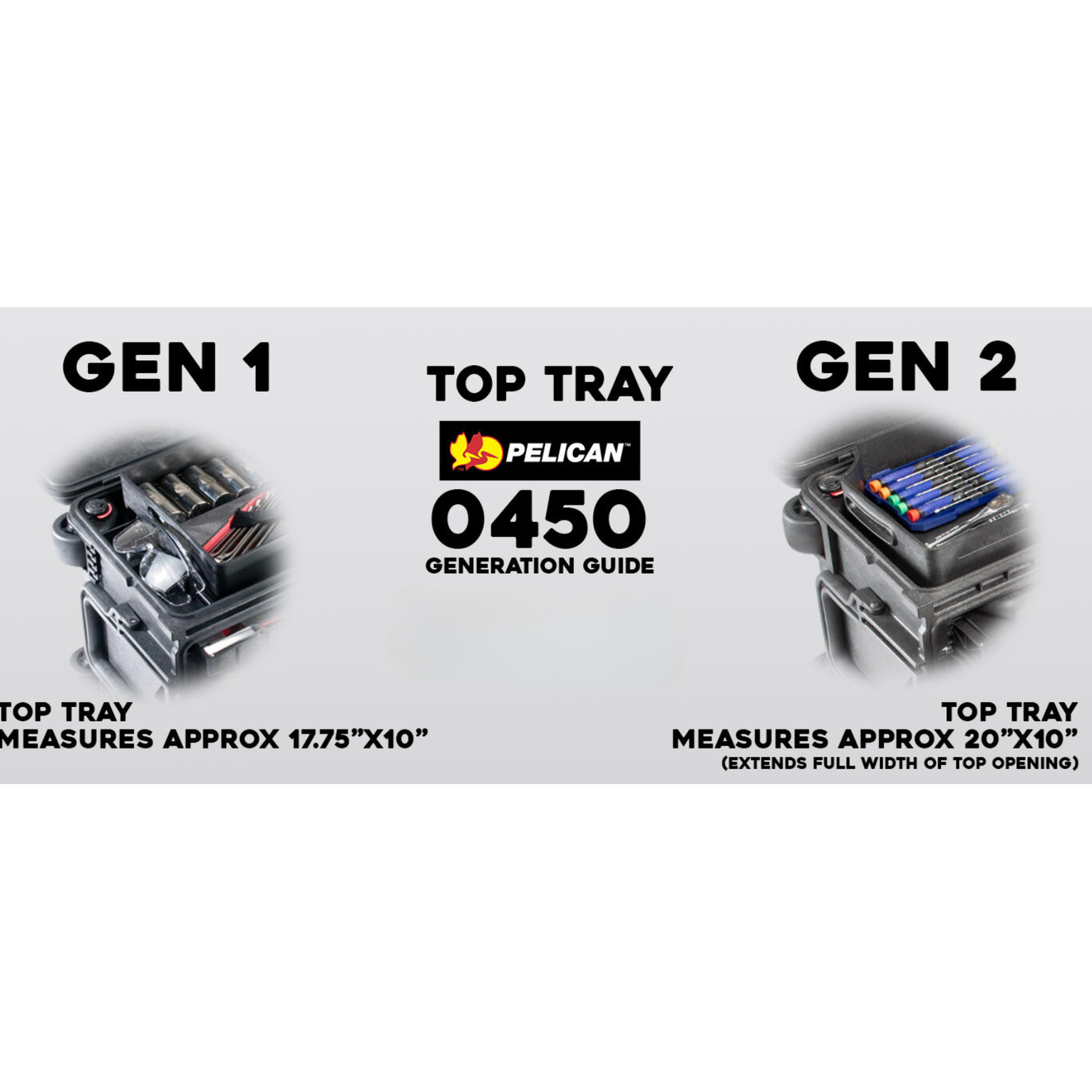 Pelican 0450 Mobile Toolbox – Armstrong General Mechanics GMTK Top Tray (Used)