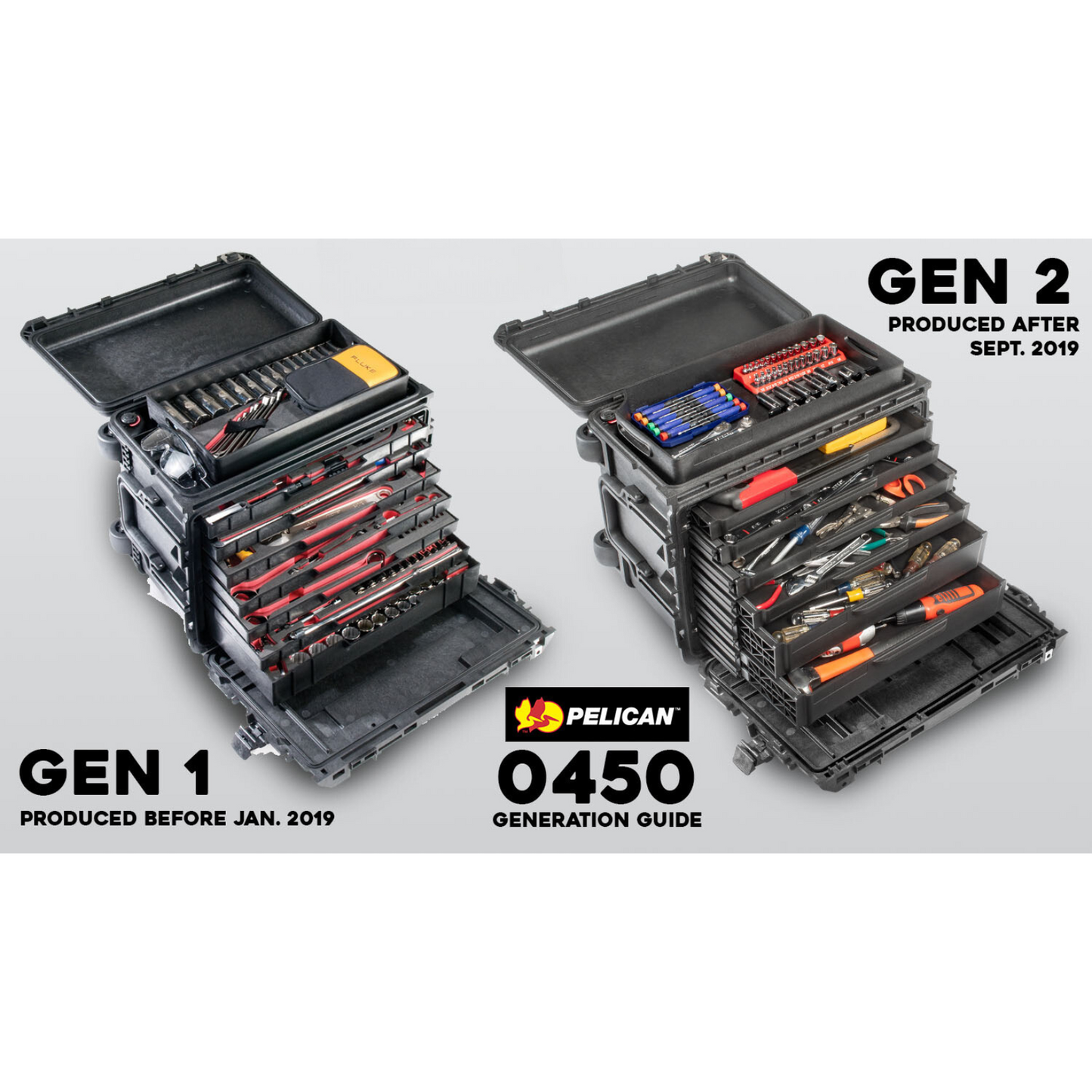 Gen 1 Pelican 0450 Mobile Tool Box - Kaizen Inserts