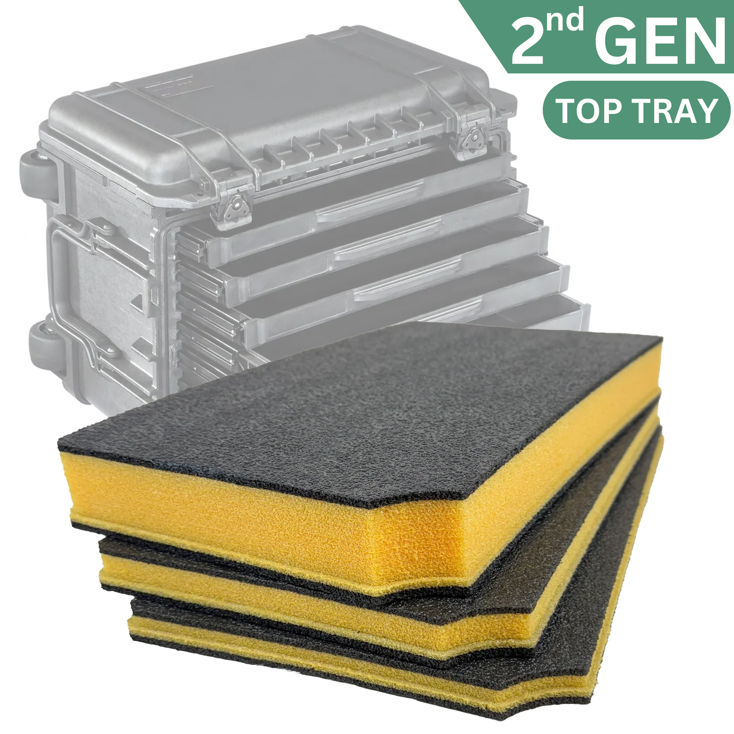 Gen 2 TOP TRAY Pelican 0450 Mobile Tool Box - Kaizen Inserts