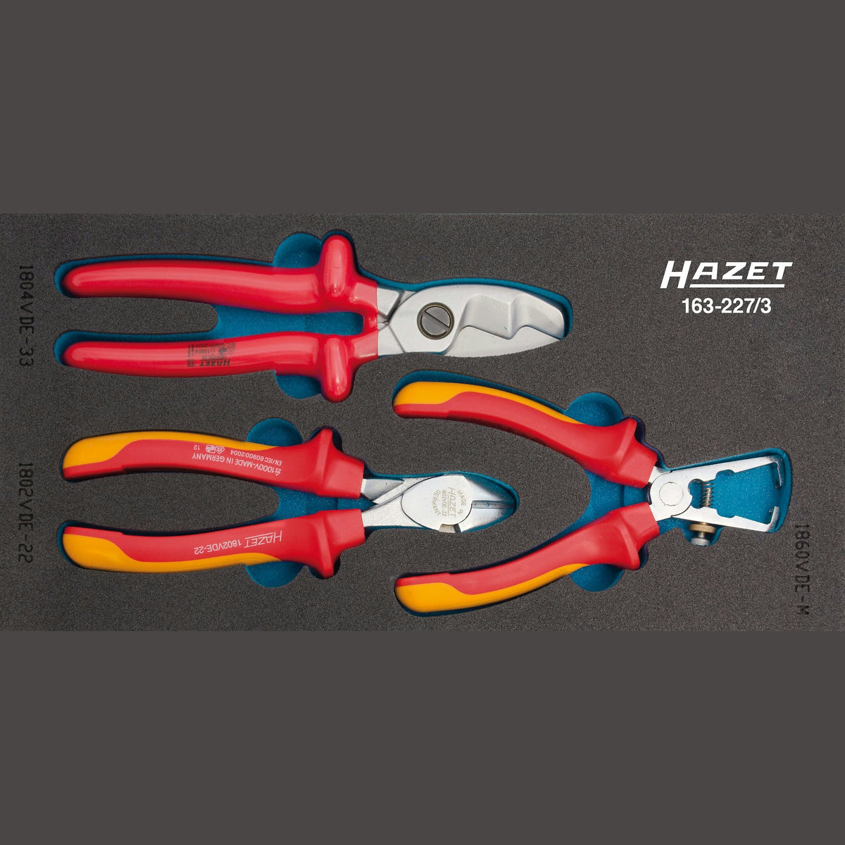 Hazet 163-227/3 Pliers set ∙ with protective insulation