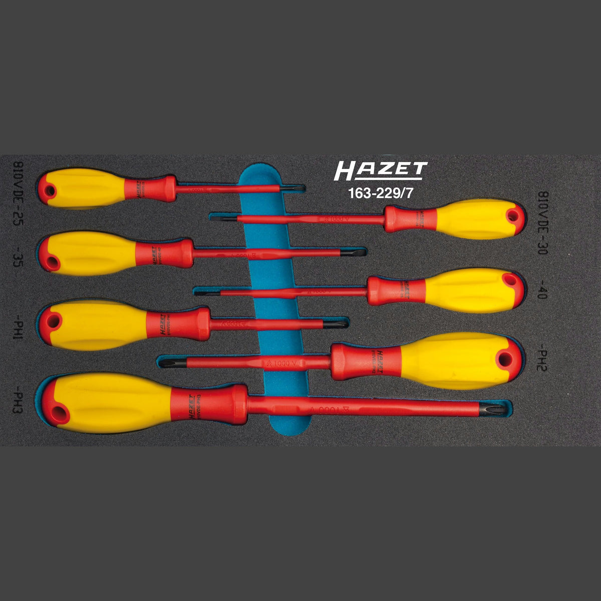Hazet 163-229/7 Screwdriver set ∙ with protective insulation
