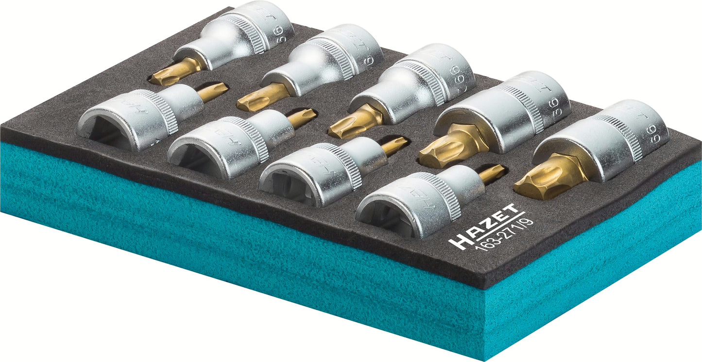 Hazet 163-271/9 Screwdriver socket set ∙ TORX®