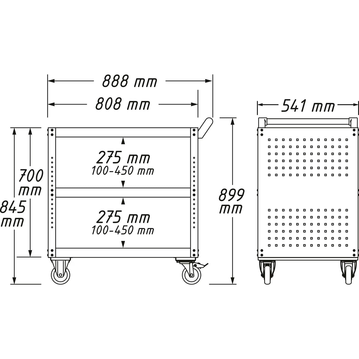 Hazet 167-3S Service trolley