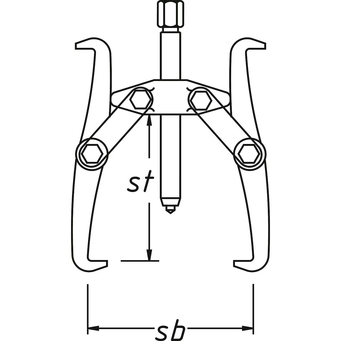 Hazet 1783-22 Universal puller ∙ 2-arm