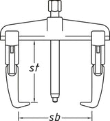 Hazet 1786S-1 Puller set ∙ 3-arm