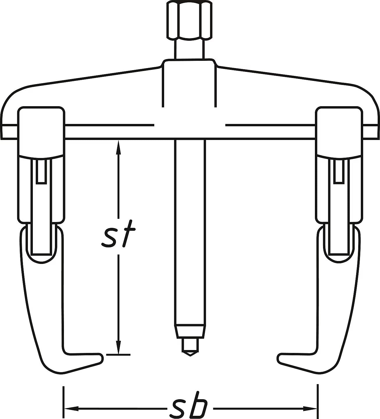 Hazet 1787S-1 Puller set ∙ 2-arm