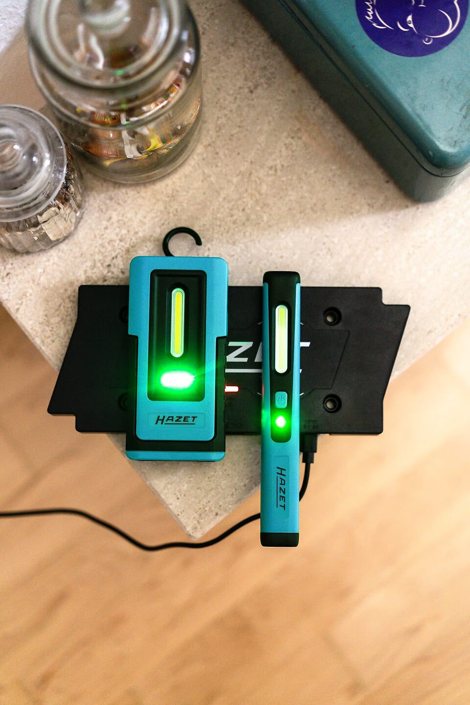 Hazet 1979NW/3 LED inspection light set ∙ wireless charging