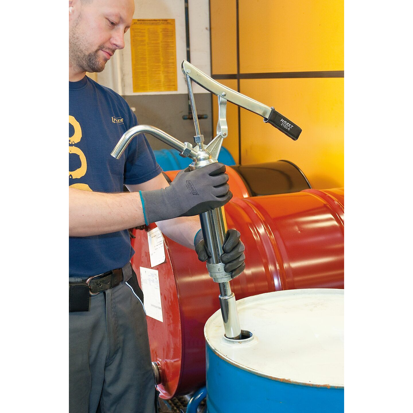 Hazet 2163-1 Hand pump - with telescopic suction tub