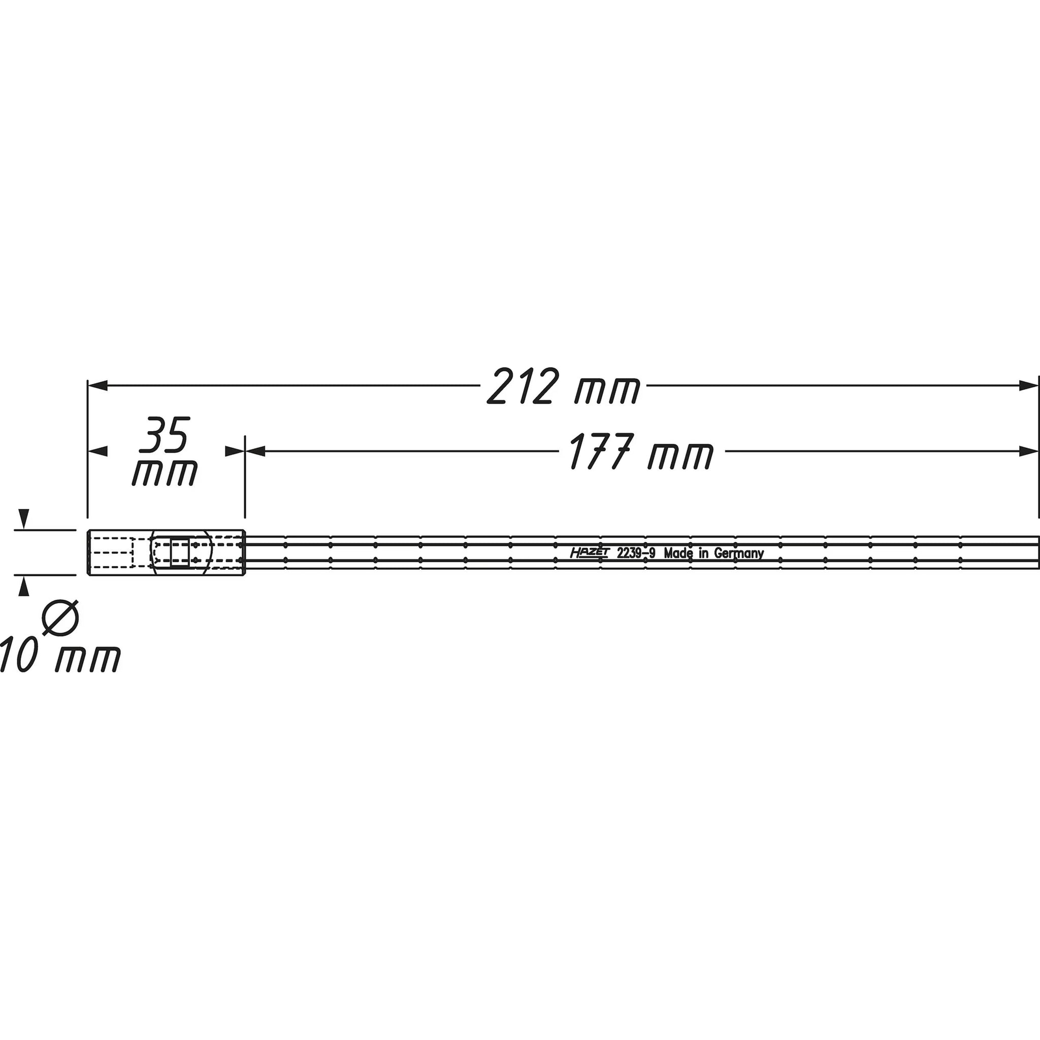 Hazet 2239-9 Bit Holder Extension