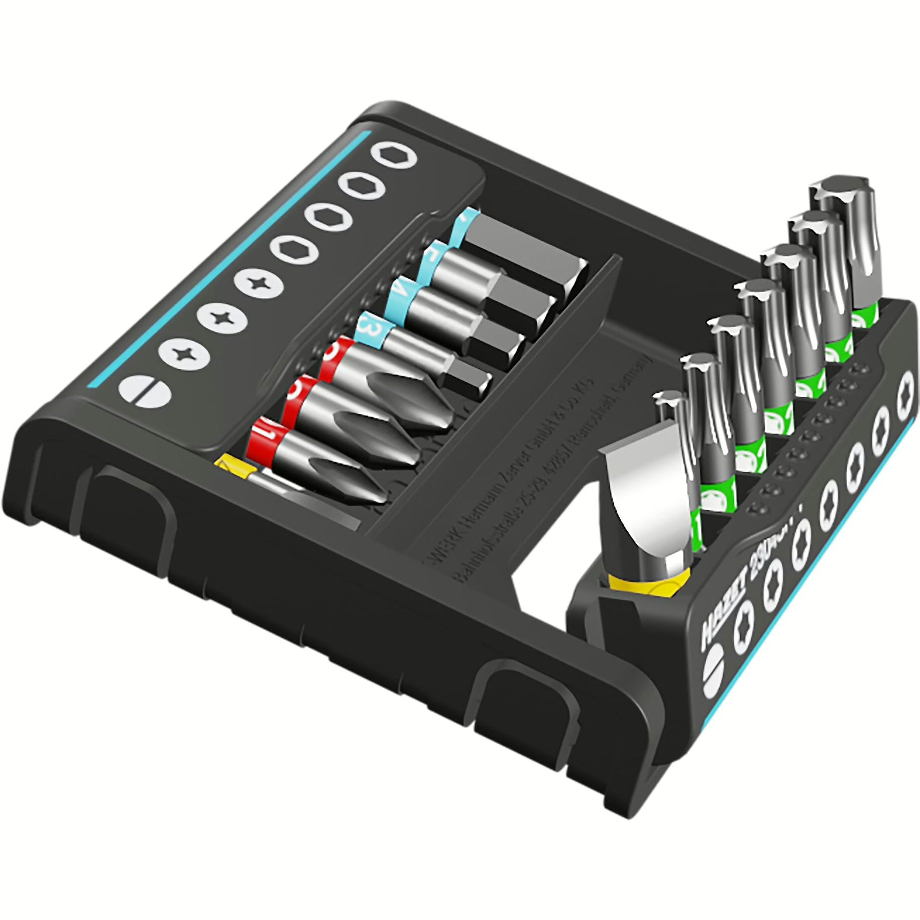 Hazet 2304SH-1 SmartHolder with 16 screwdriver bits - short