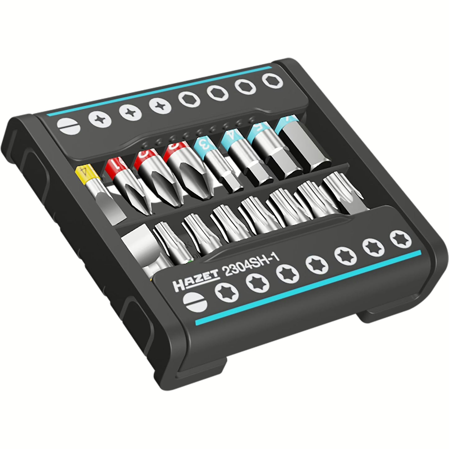 Hazet 2304SH-1 SmartHolder with 16 screwdriver bits - short