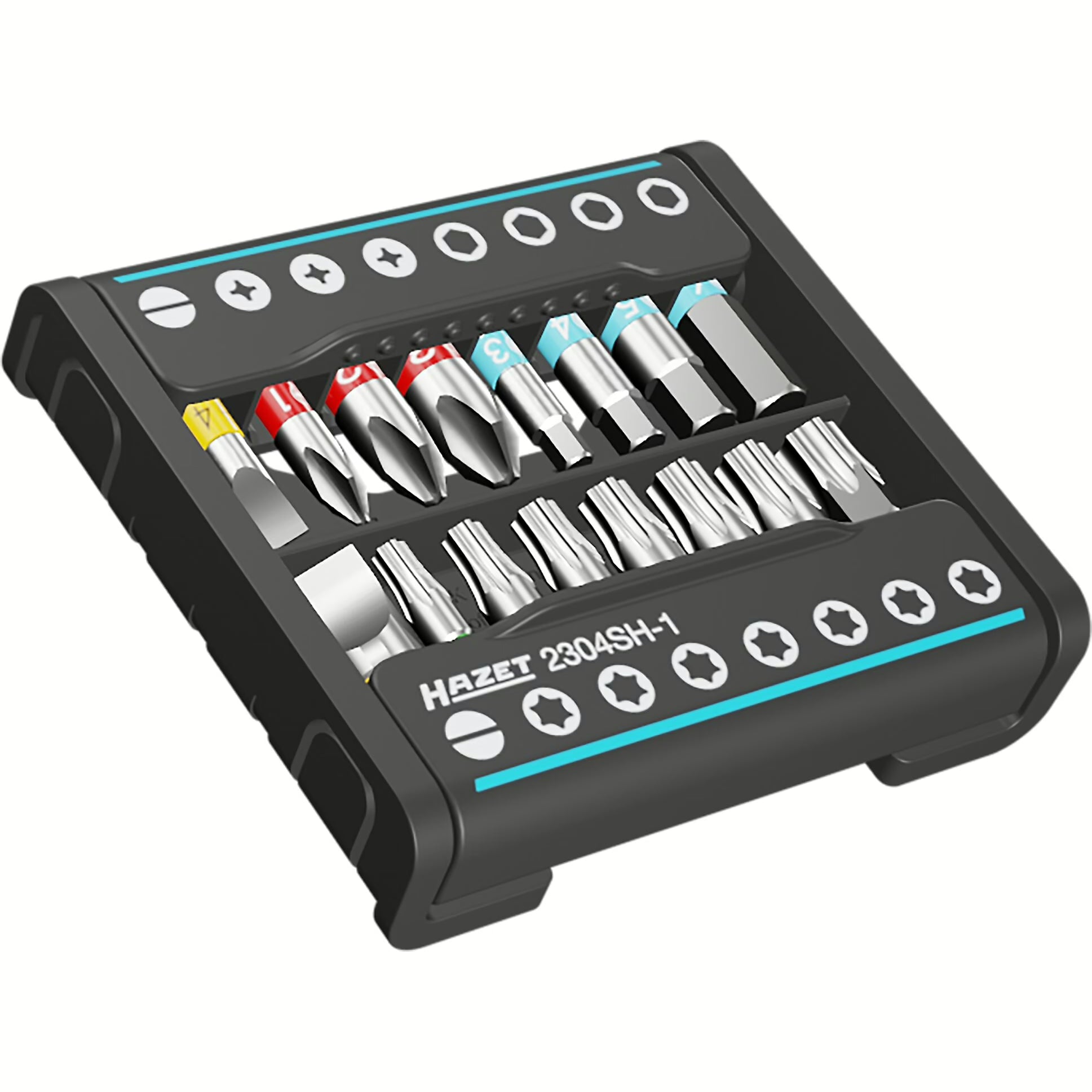 Hazet 2304SH-1 SmartHolder with 16 screwdriver bits - short