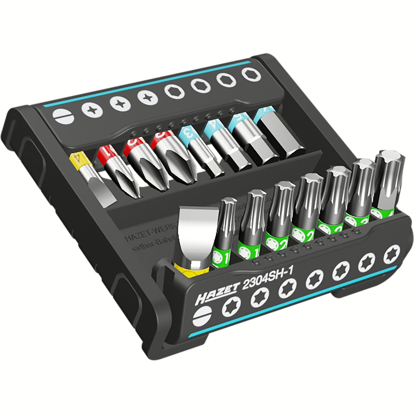 Hazet 2304SH-1 SmartHolder with 16 screwdriver bits - short
