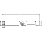 Hazet 2530 3⁄8″ Glow plug socket Outside hexagon traction profile 10 mm