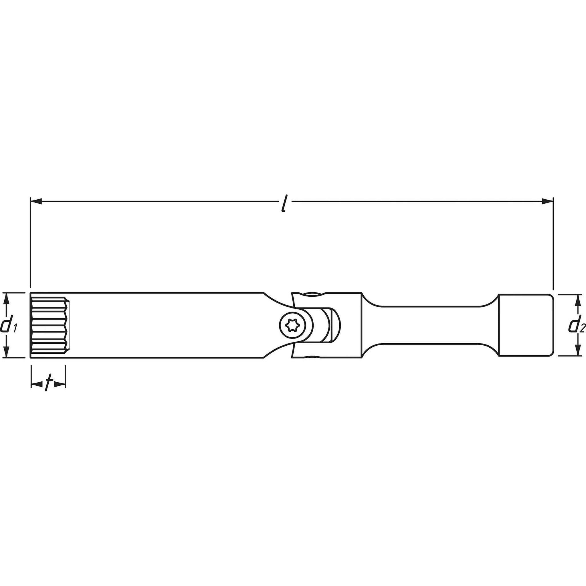 Hazet 2530 3⁄8″ Glow plug socket Outside hexagon traction profile 10 mm