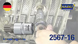 Hazet 2567-16 1⁄2″ Oil service screwdriver socket ∙ Internal serration profile XZN with pin ∙ M16