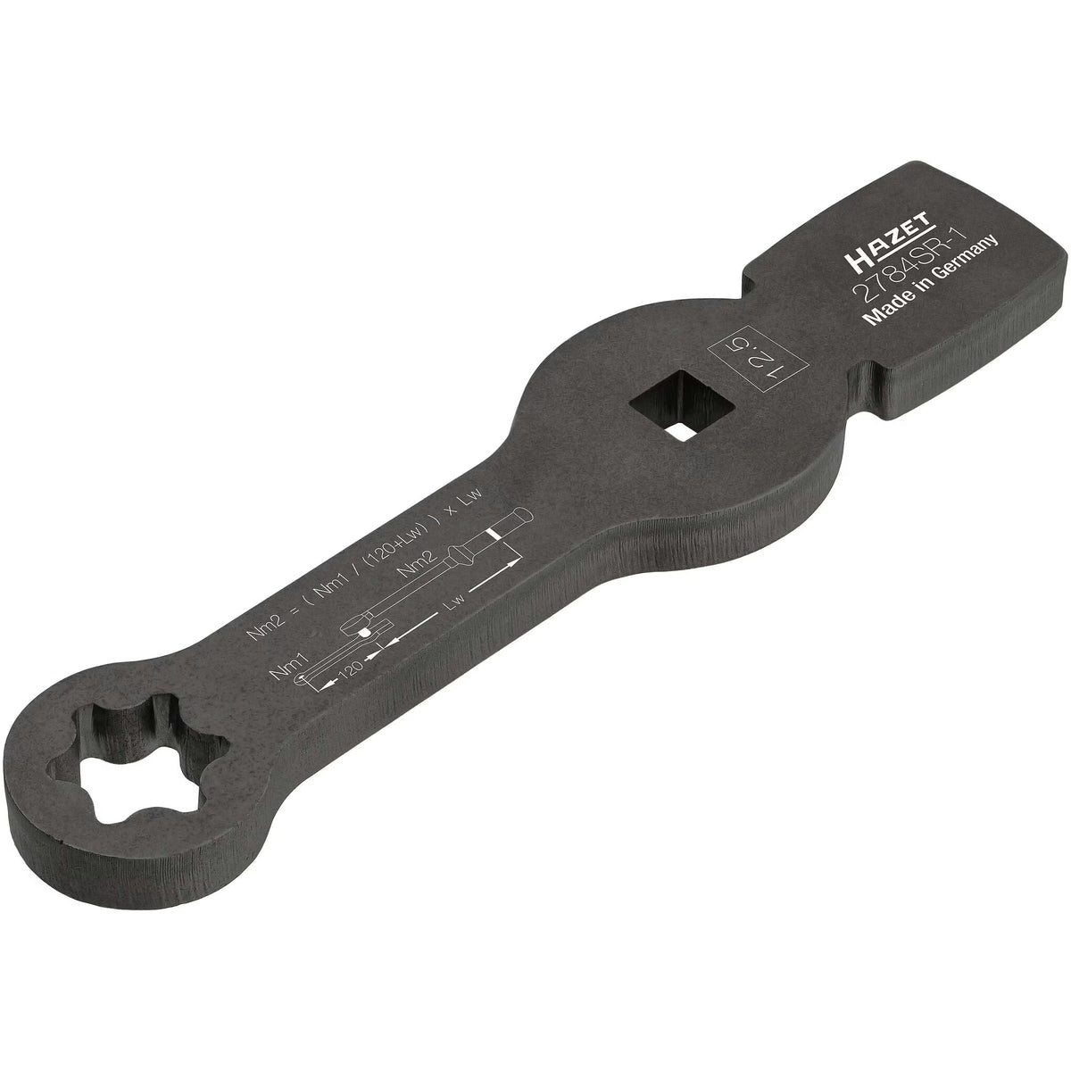 Hazet 2784SR-1 1⁄2″ Box-end wrench - striking face pattern ∙ Special profile ∙ with 2 striking faces ∙ Groove profile
