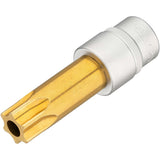 Hazet 2788-T100H 1⁄2″ Camshaft adjuster screwdriver bit ∙ with borehole ∙ Tamper-resistant TORX® profile ∙ T100H