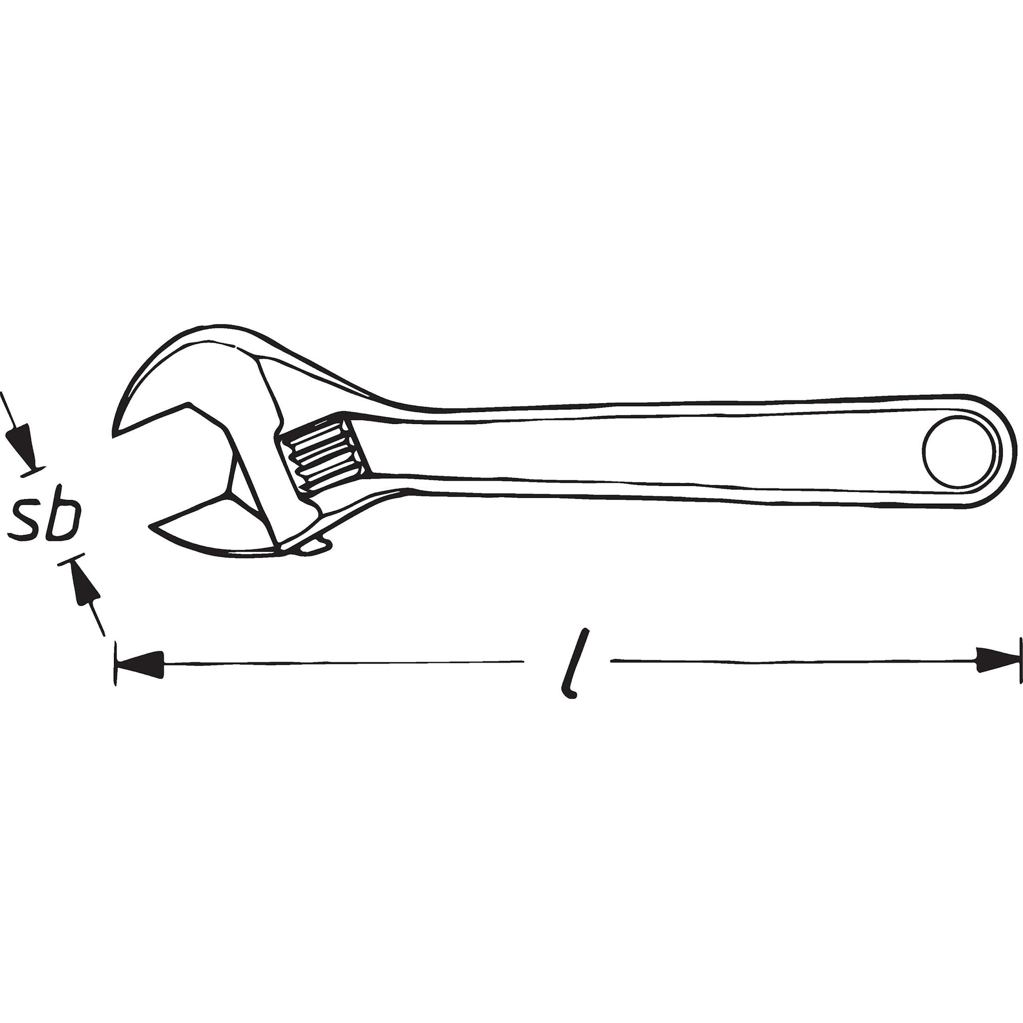 Hazet 279-12 12" Open-End Adjustable Wrench