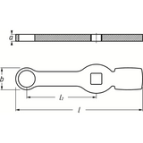 Hazet 2872-E24 Box-end wrench - with 2 striking faces