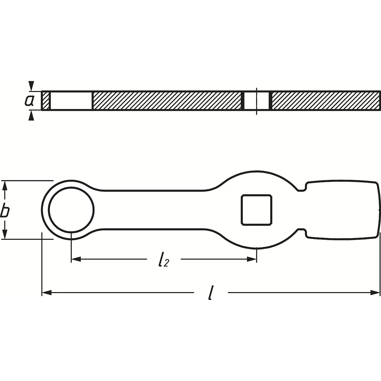 Hazet 2872-E24 Box-end wrench - with 2 striking faces