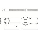 Hazet 2872SZ-26 Box-end wrench - with 2 striking faces