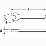 Hazet 450KV-13 Single open-end wrench ∙ with protective insulation