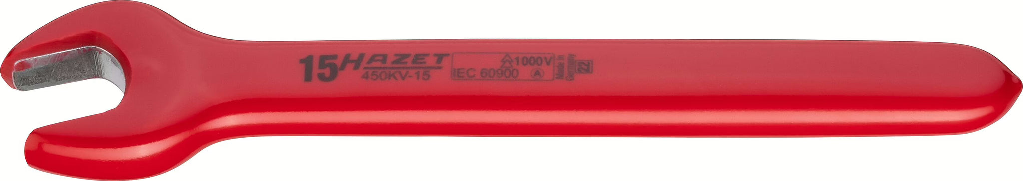 Hazet 450KV-15 Single open-end wrench ∙ with protective insulation