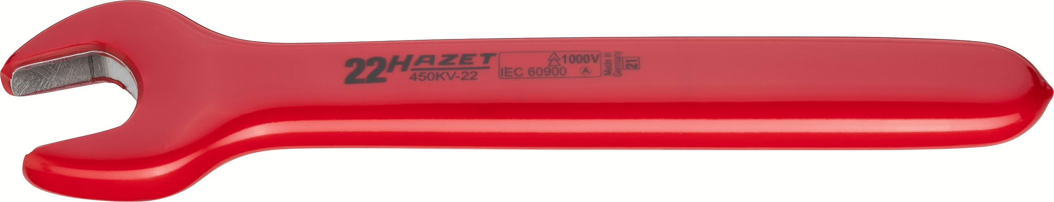Hazet 450KV-22 Single open-end wrench ∙ with protective insulatio