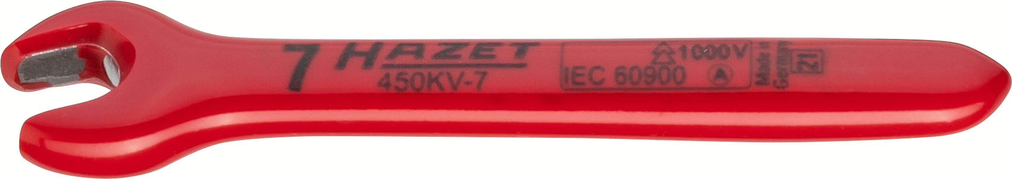Hazet 450KV-7 Single open-end wrench ∙ with protective insulation