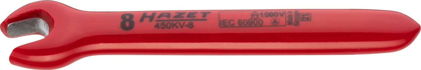 Hazet 450KV-8 Single open-end wrench ∙ with protective insulation
