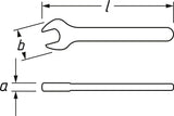 Hazet 450KV-8 Single open-end wrench ∙ with protective insulation