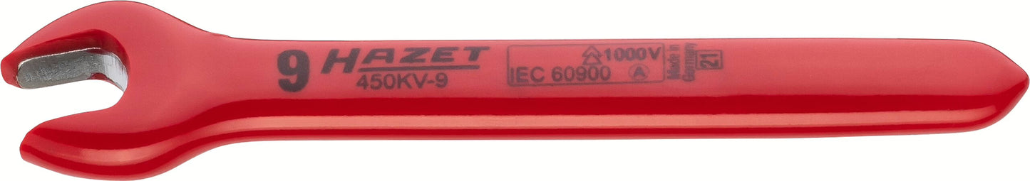 Hazet 450KV-9 Single open-end wrench ∙ with protective insulation
