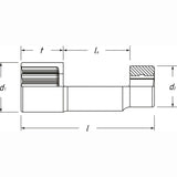Hazet 4550N-22 1⁄2″ Injection line spanner ∙ 12-point outer profile ∙ 22 mm