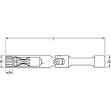 Hazet 4766-1 3⁄8″ Spark plug spanner Outside hexagon profile 16 mm 5/8″