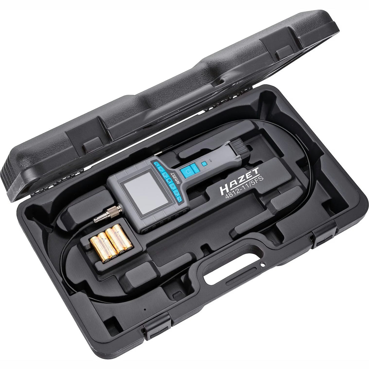 Hazet 4812-11/5FS HD borescope set with front and side camera ∙ ⌀ 4.9 mm